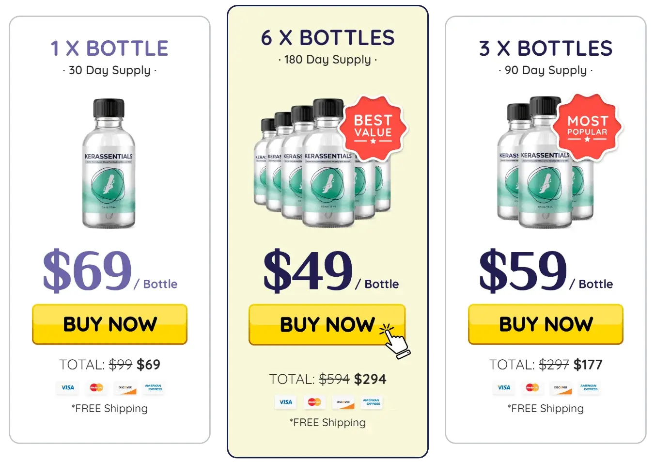 Kerassentials order page